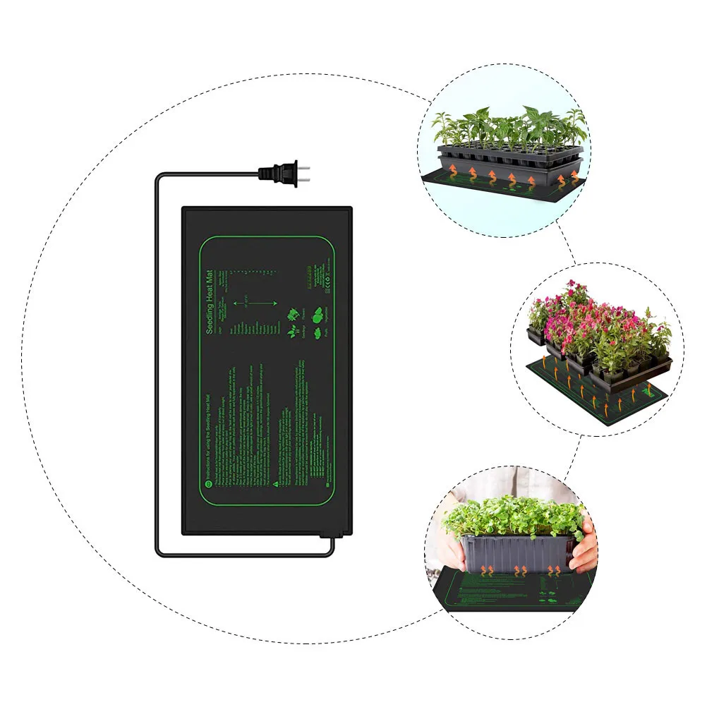 

Heating Pad for Plants Indoor Waterproof Plant Warming Mat for Seedling Growth and Propagation Stations Greenhouse Use Us Plug
