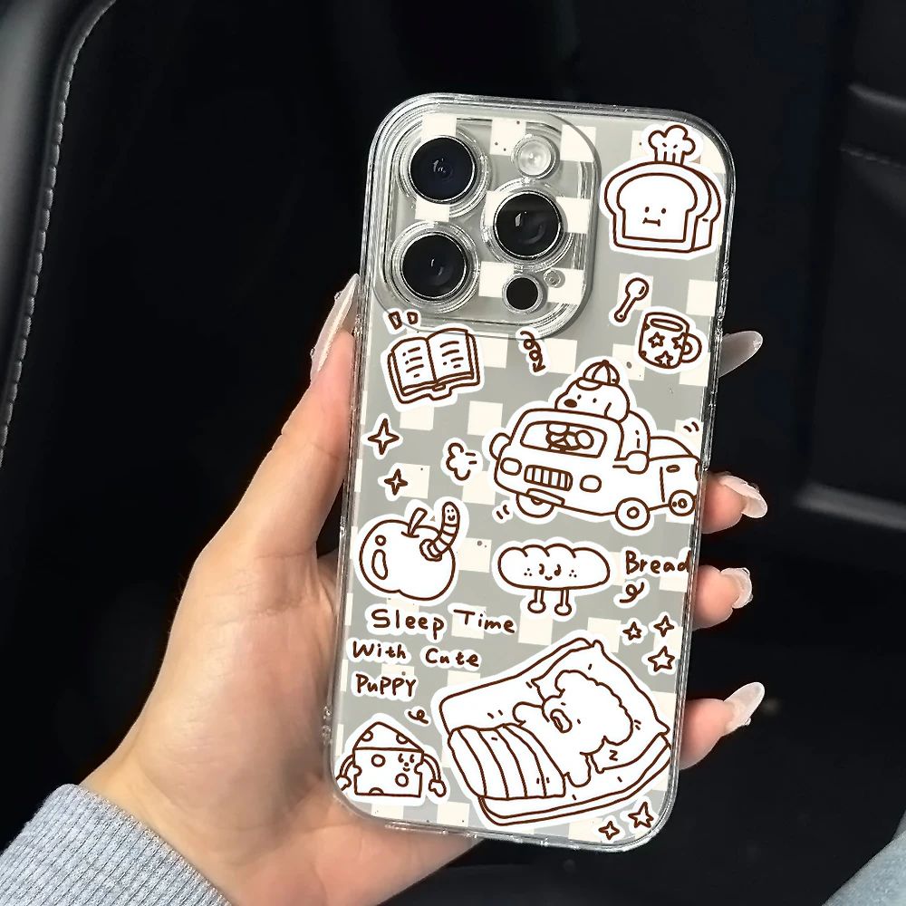 Cute Pet Daily Silicone Phone Case for iPhone 17 16 15 14 13 12 11 Pro Xs Max Air Mini 7 8 6 6s Plus SE 2020 2022 Cover