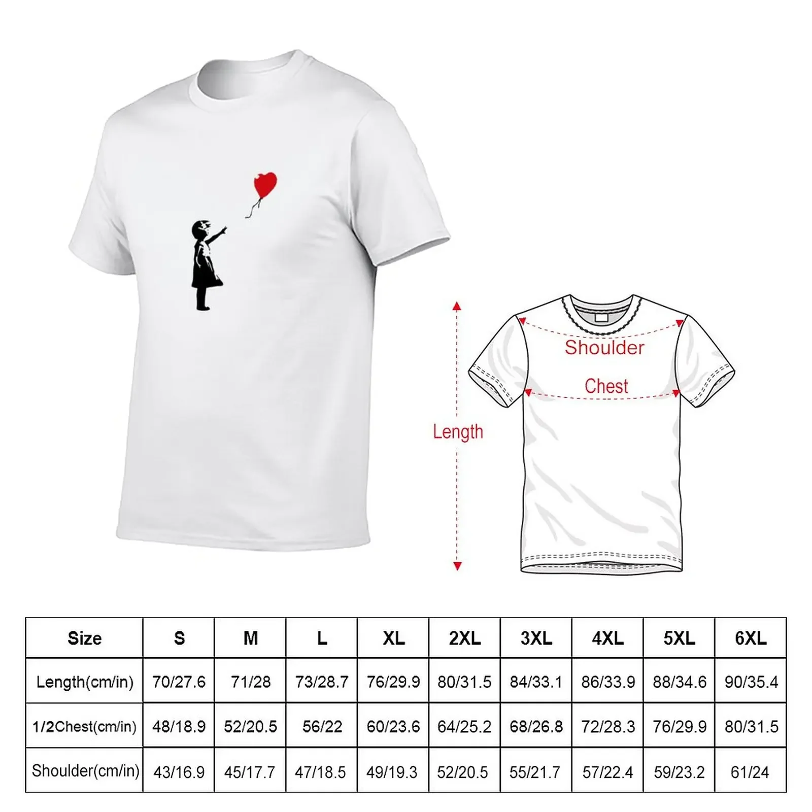 The Little Girl With Bansky Balloon T-Shirt funnys sweat cute clothes men workout shirt