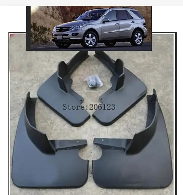 Mud Flaps For Benz M Class M-Class W164 2006-2011 ML ML350 ML500 Mudflaps Splash Guards Mudguards 2010 2009 2008 07 Accessories
