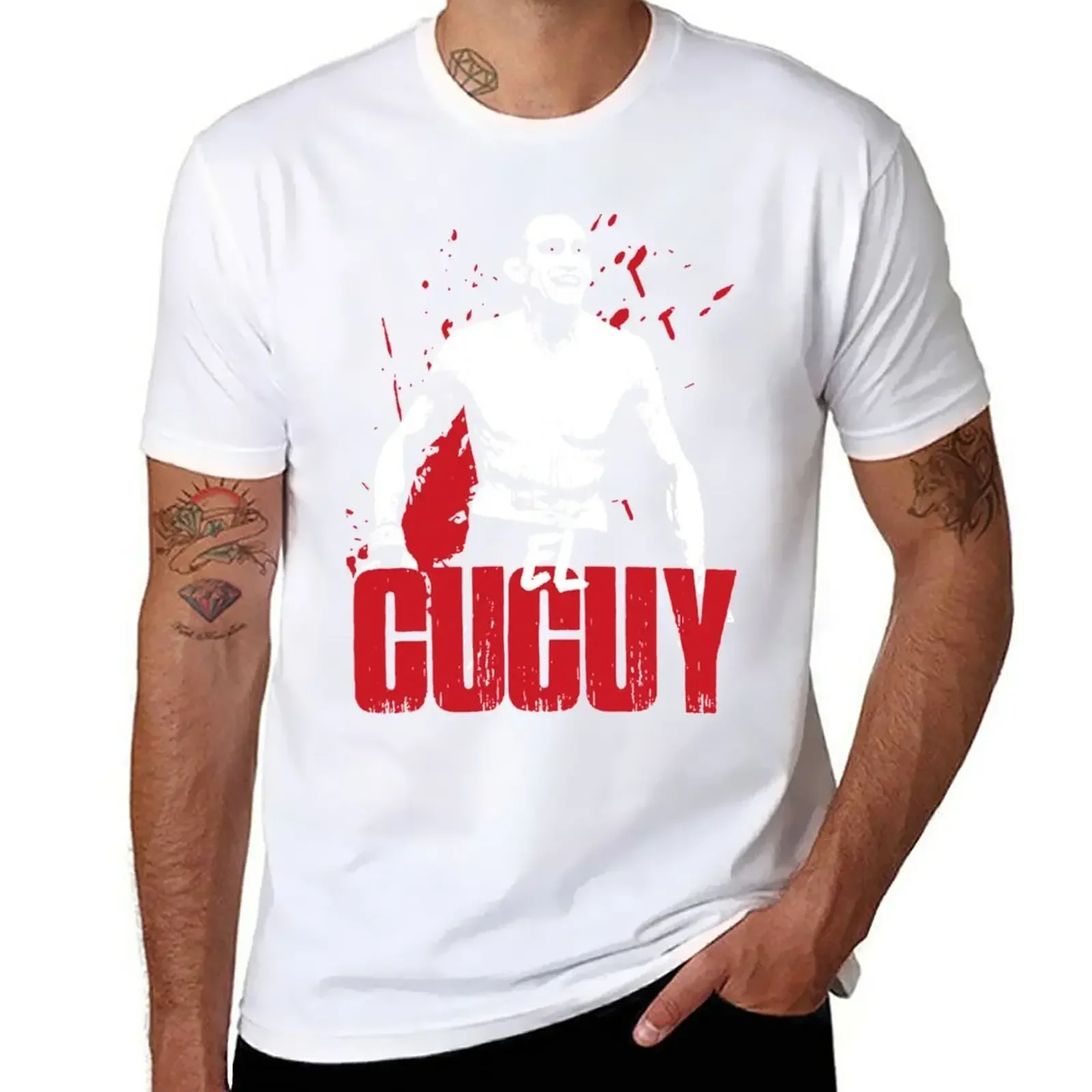 New EL CUCUY TONY FERGUSON T-Shirt tops anime clothes heavyweight t shirts for men fashion Round Neck manga vintage anime 2024