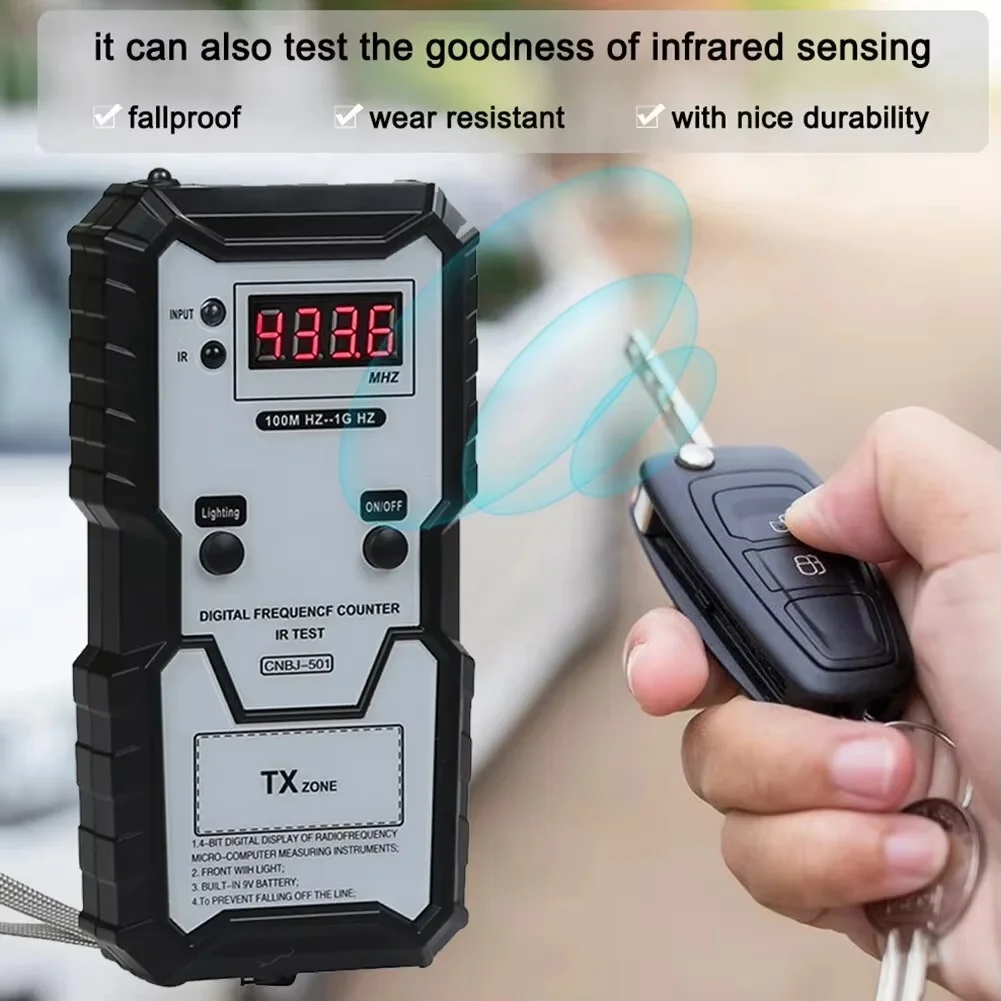 Car Keys IR Infrared Frequency Tester 100M-1GHZ Wireless Remote Control Auto Key Car Key Counter Test Instrument