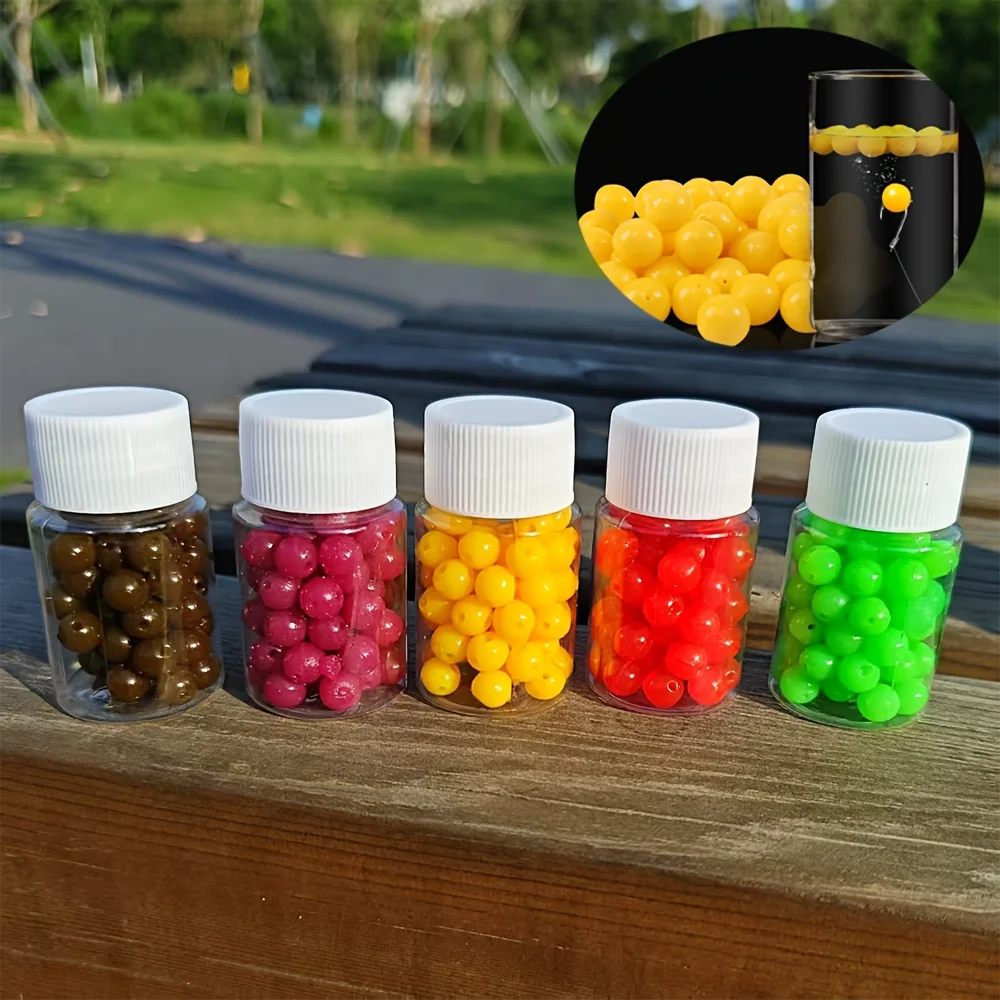75 Stück 8mm Künstliche Mais-Weichköder, Simulierte Karpfen-Angelköder, Schwimmende Köder, Mais-Imitat-Köder für Karpfen- und Forellenangeln