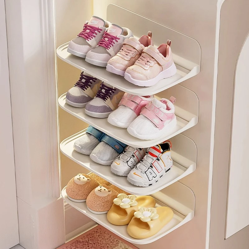 Étagère murale pour chaussures de bébé, organisateur, boîte de rangement de chaussures pour enfants,