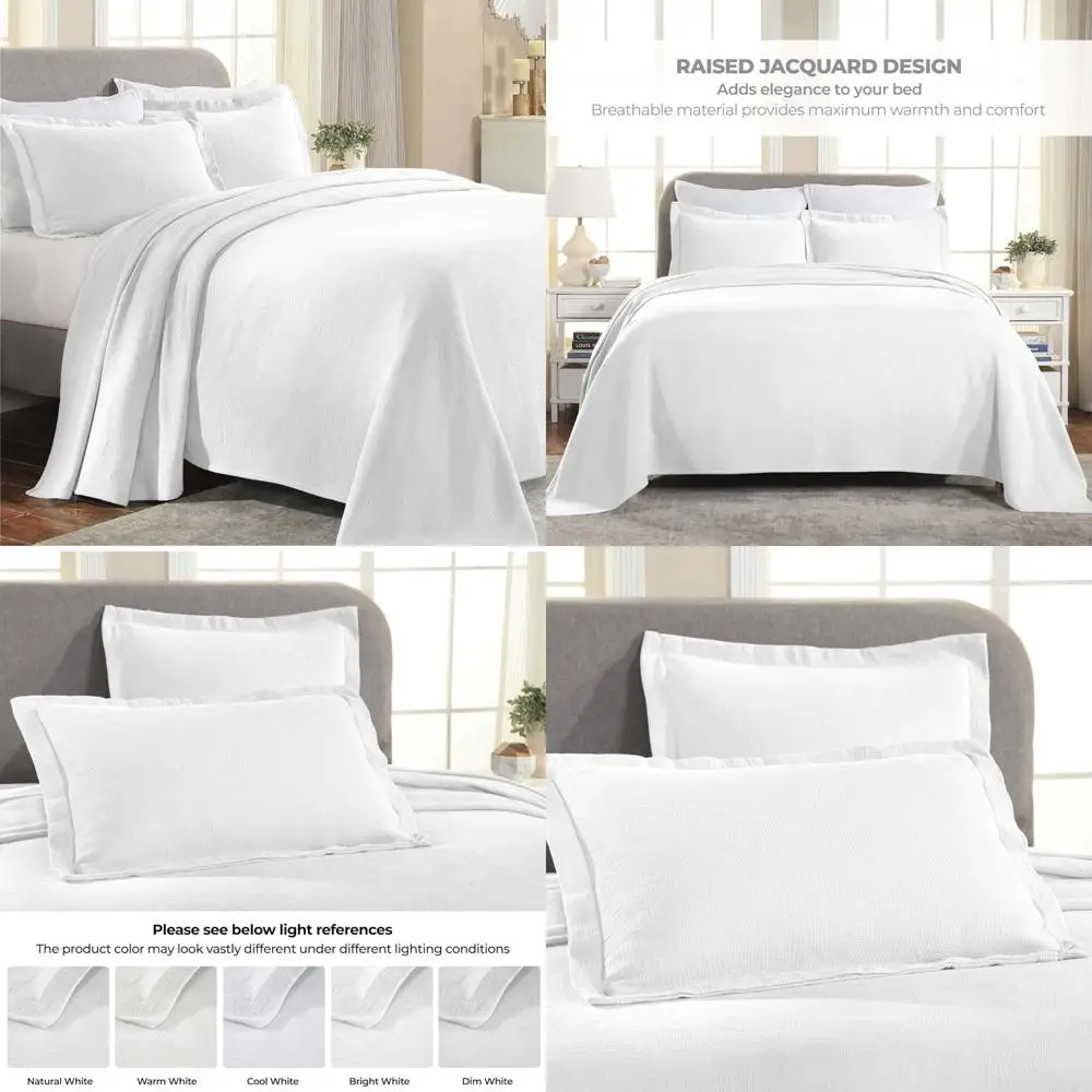 

Paisley 3 Piece Cotton Bedspread Set, Home Bed Decor, Decorative Bed Spread, 2 Pillow Shams, Medium Weight Blanket, Matelasse C