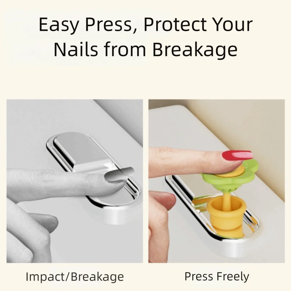 Flower Shape Toilet Button Pushers Top Push Button Aromatherapy Slot Toilet Flusher Multifunction One-handed Operation