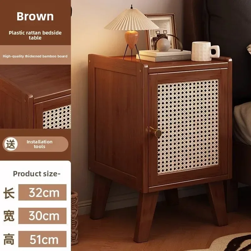 Exquisite Minimalist Wind Bedside Table, Bedroom Household Simple Small Bedside Shelf, Bedside Small Table 2026 New Explosion
