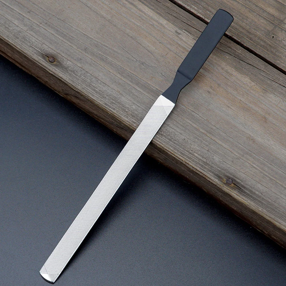 3개입 스테인리스 스틸 파일 슬림 매니큐어 도구 손톱 광택 제거 네일 아트 디자인 홈 살롱용 네일 파일 도구