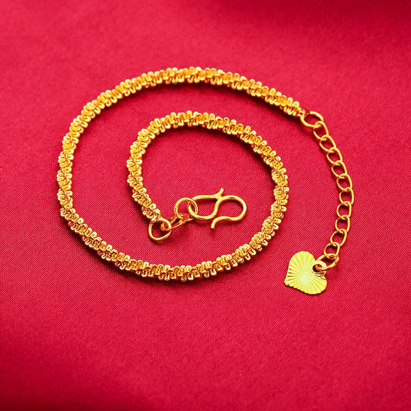EternaGold  Caterpillar Bracelet for Women, 24K Gold, AU999 | Solid caterpillar with pearl spots, gentle & whimsical for everyda