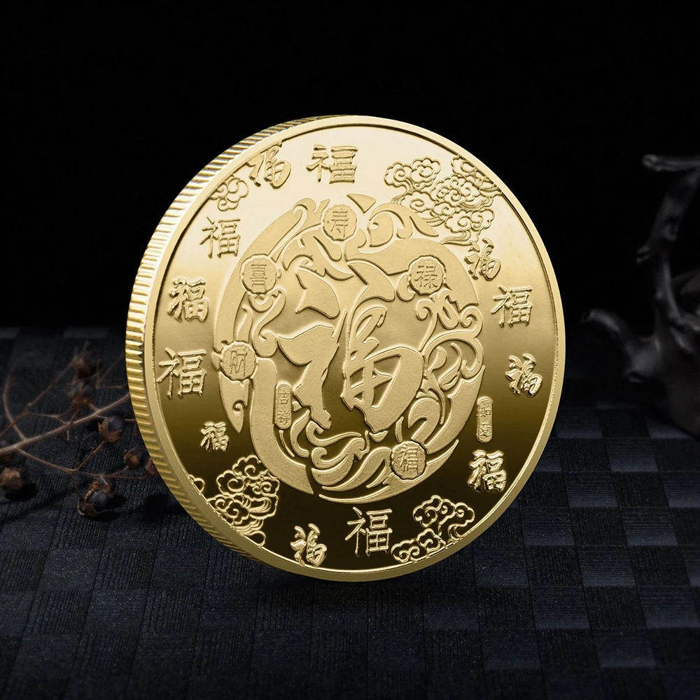 2022 Chinese Kirin Gold Coin for Good Luck Wealth Collectible Medal Commemorative Collection Souvenirs New Year Gifts