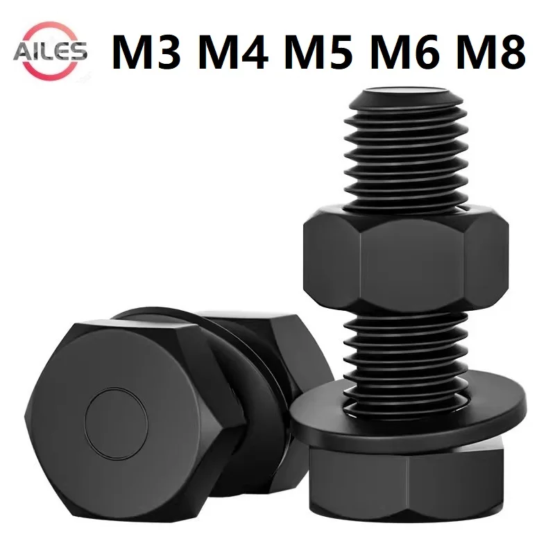 

M3 M4 M5 M6 M8 PA66 Insulated Nylon Plastic Outer Hexagon Bolts Washers Nuts Set 4mm 10mm 40mm 60mm 100mm Length Hex Screws