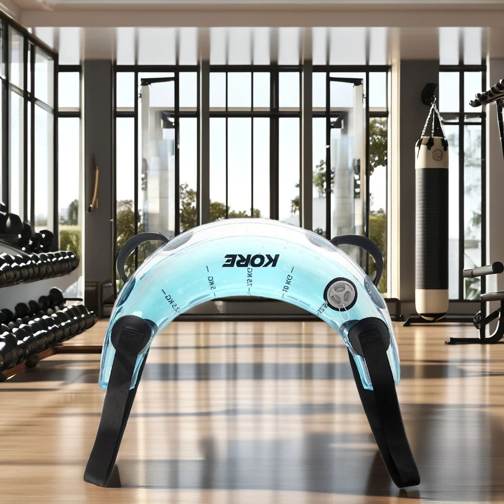 

New Unisex Eco-friendly PVC Handle Fitness Dumbbell Water Power Bag With Horn for Weightlifting Equipment