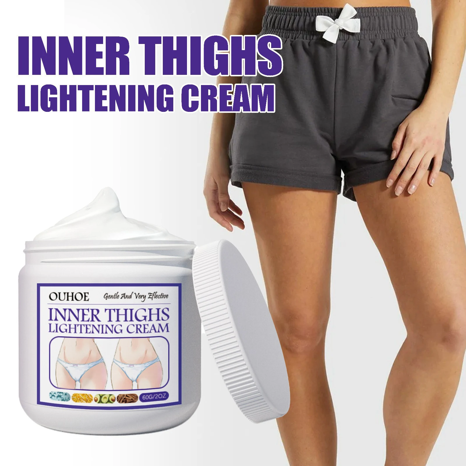 

60g Inner Thigh Whitening Cream Private Parts, Underarm & Butt Bleaching Melanin Brightening Intimate Dark Skin Care Cream