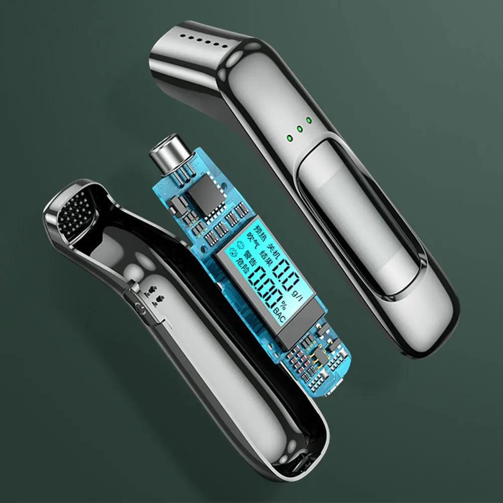 جهاز اختبار الكحوليات المهنية جهاز اختبار شرب الكحوليات في التنفس مع شاشة LCD مقياس الكحول المحمول USB قابلة للشحن للاستخدام المهني #4