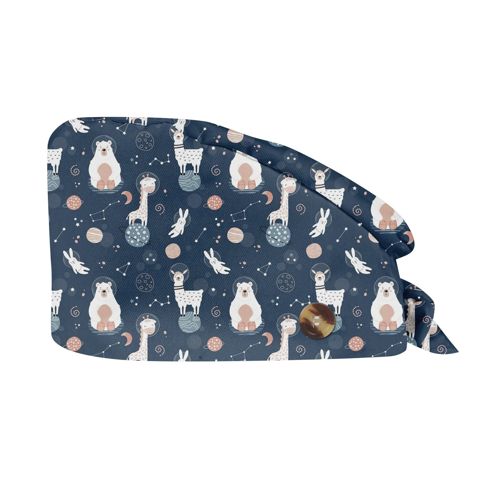 Fashion Animal Print Work Hat Hospital medical staff protective hat Lab School Spa Clinical Casual nurse cap Scrubs Caps