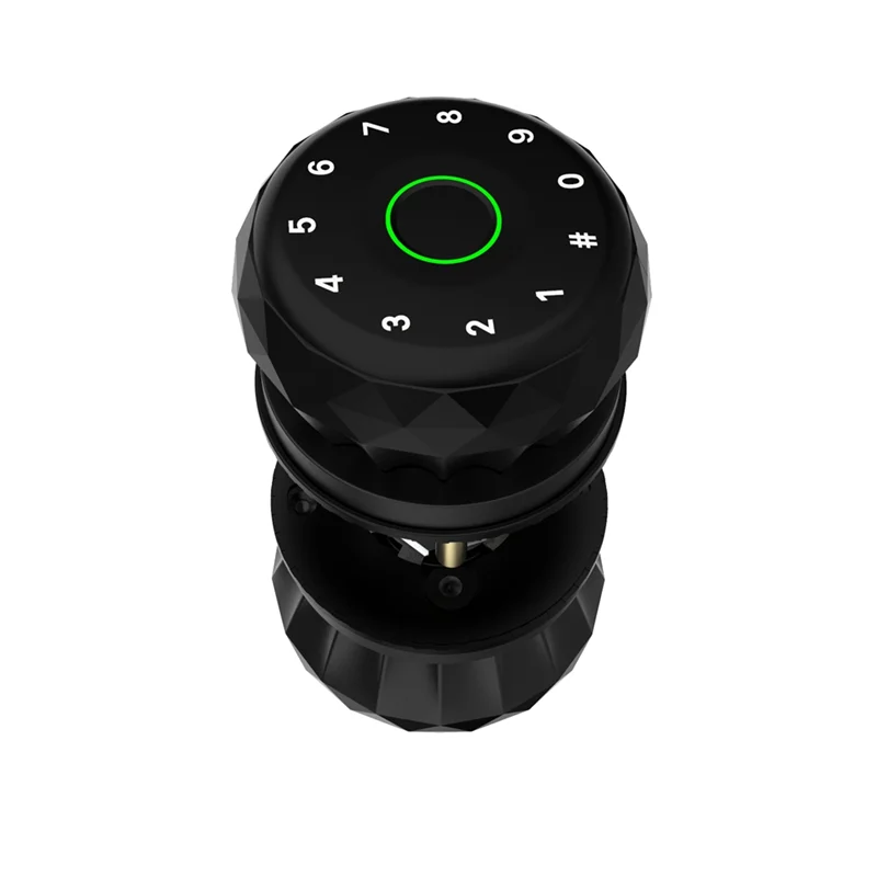 【ชานซ์สุดท้าย!】Tuya Smart Knob ล็อคลายนิ้วมือล็อคประตูรองรับรหัสผ่านคีย์บลูทูธ APP ปลดล็อคการเข้าถึงที่สะดวกสบายอย่างปลอดภัย