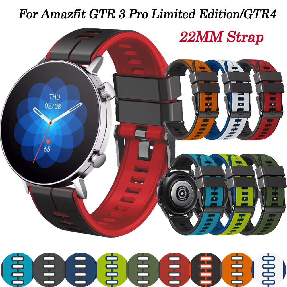 22MM Replacement Wristband Strap For Huami Amazfit GTR 3 Pro Limited Edition /GTR2 /GTR3 /4 2e 47MM Silicone Watchbands Bracelet