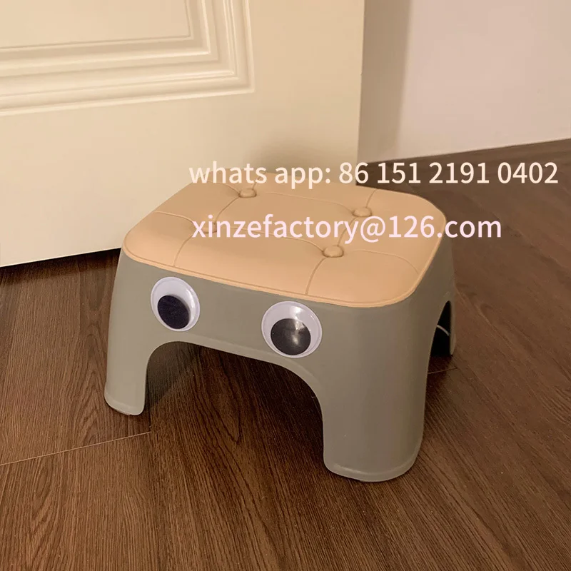 Customizable Thickened Plastic Small Stool Home Living Room Small Stackable Coffee Table Bench Net Celebrity Bath Bathroom Chang