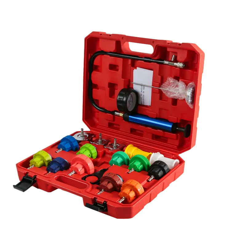 Car radiator leak detector 18-piece set antifreeze car radiator pressure gauge inspection and maintenance device