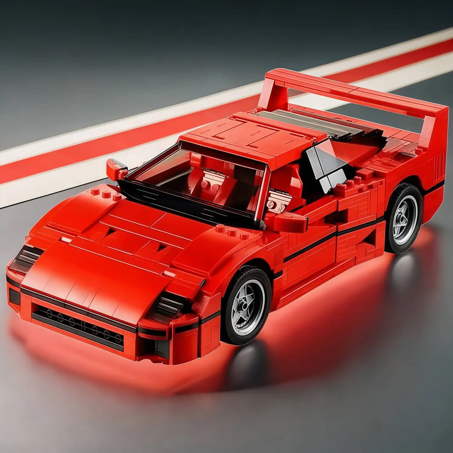 Novo clássico conjunto de blocos de construção de carro esportivo de corrida crianças presente de natal coletor modelo carro brinquedo para meninos crianças entusiastas de carros de corrida