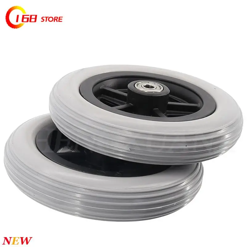 HotNEW Durable 6/7/8/10Inch Shopping Cart Wheels Anti Slip Replacement Travelling Trolley Caster Wear-resistant Solid Tire Wheel