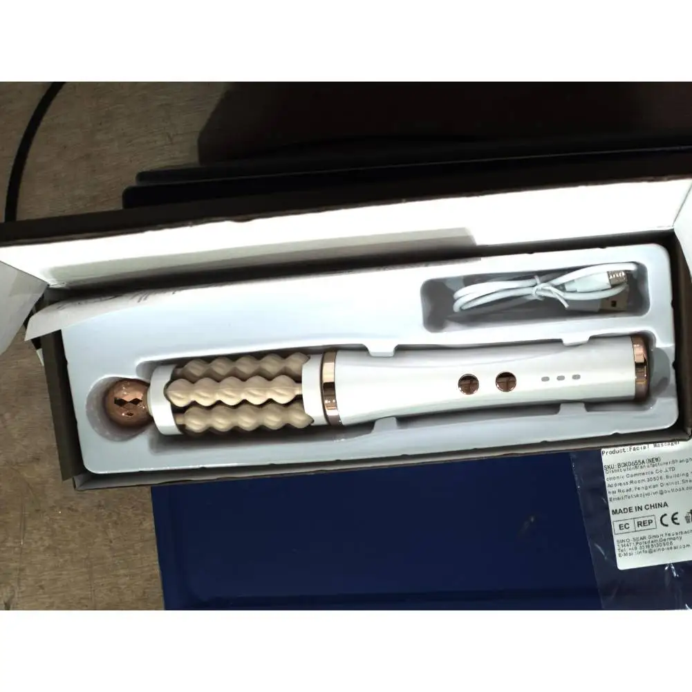 Electric Facial Roller Massager 3D Wave Face Lifting Tool Type-C Rechargeable 3-Speed Anti-Aging V-Line Skin Tightening