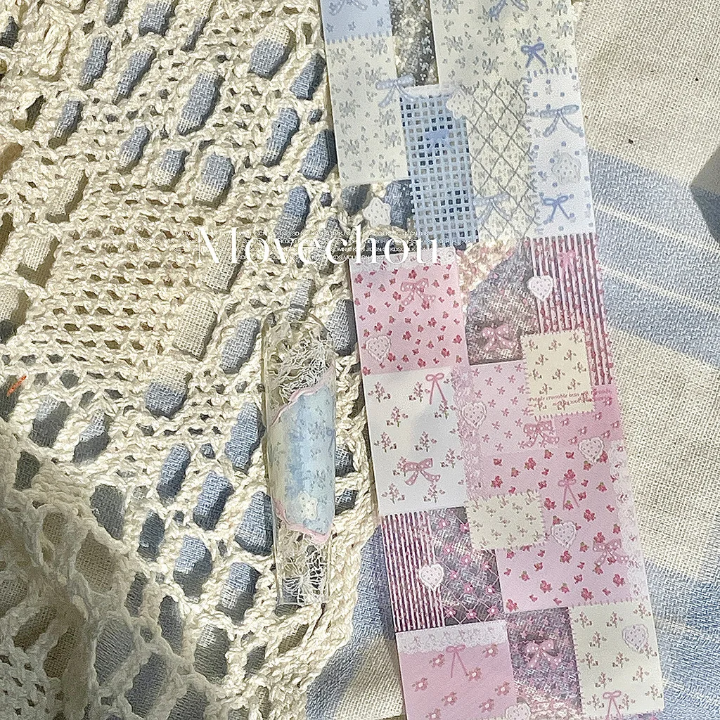 Koreaanse stijl bloemencollage manicure transferstickers, nagelfolie (moet worden gecombineerd met transferlijm)