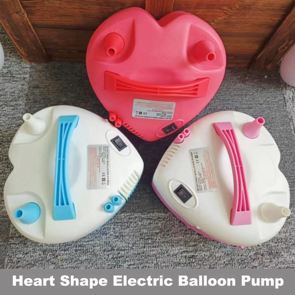 

Heart shape electric balloon pump, balloon blowing machine, balloon pump inflator, double hole automatic inflation machine