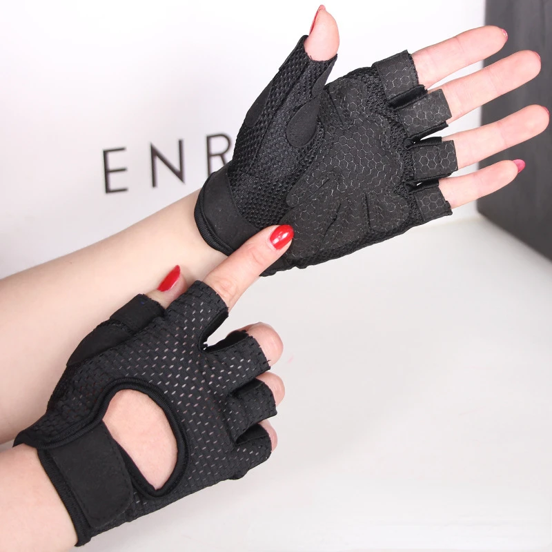 1Pcs Breathable Running Gloves Unisex Couples Half Finger Fitness Anti-slip Outdoor Cycling Sports Workout Fitness Cycle Gloves