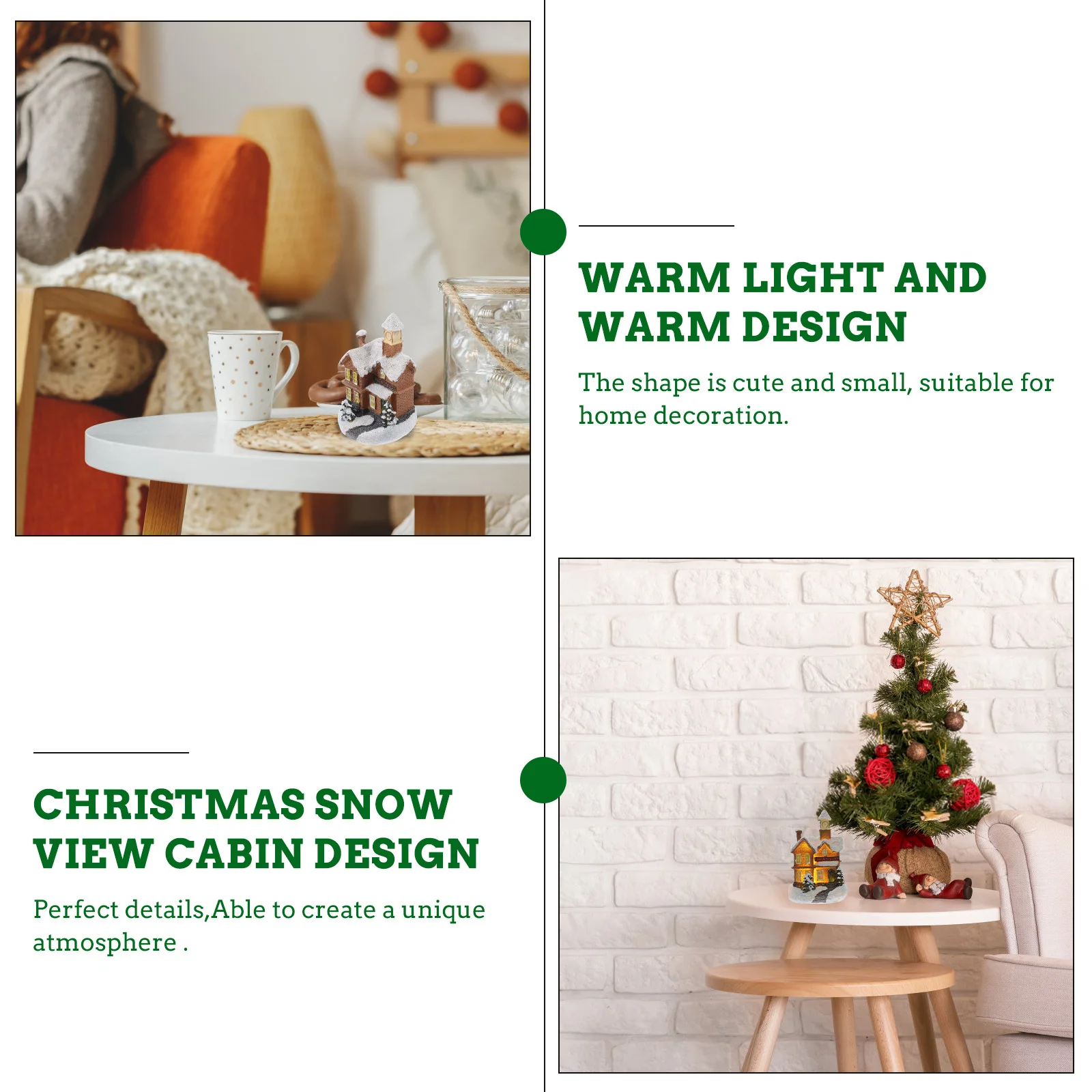 

1pc Resin Small Christmas Decorations Cute Holiday Home Ornament For Party Tabletop Decoration Festival Gift