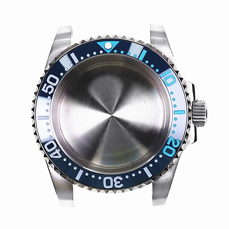 New 40mm Diving Sapphire Crystal 316l Steel With Ceramic Bezel Insert Watch Case For Nh35 Nh36 Nh34 Automatic Movement Mod Parts