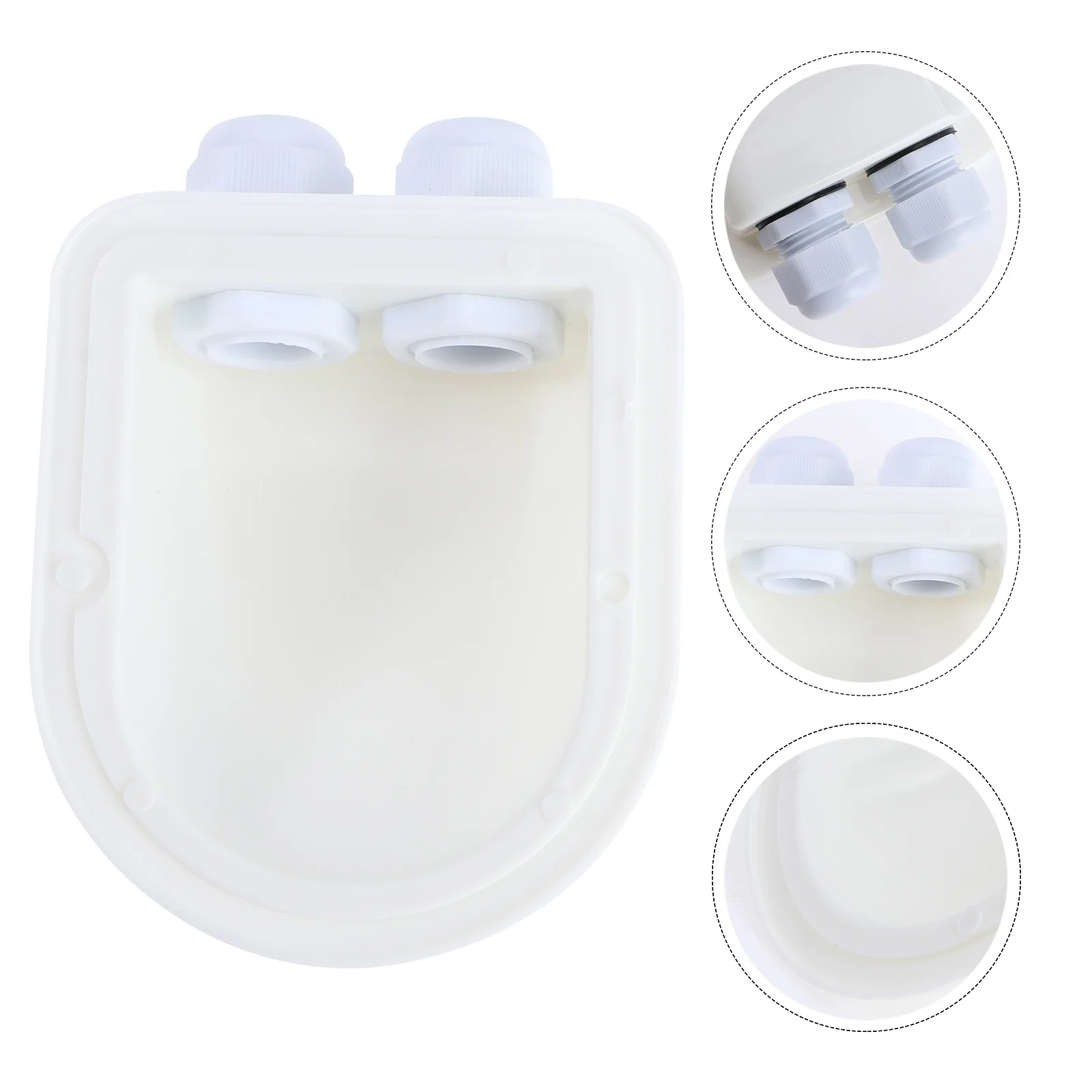 

1Pcs Solar Mounting Bracket Dual-Hole Junction Box Connector for Rv Yacht ABS Waterproof Solar Panel Accessory