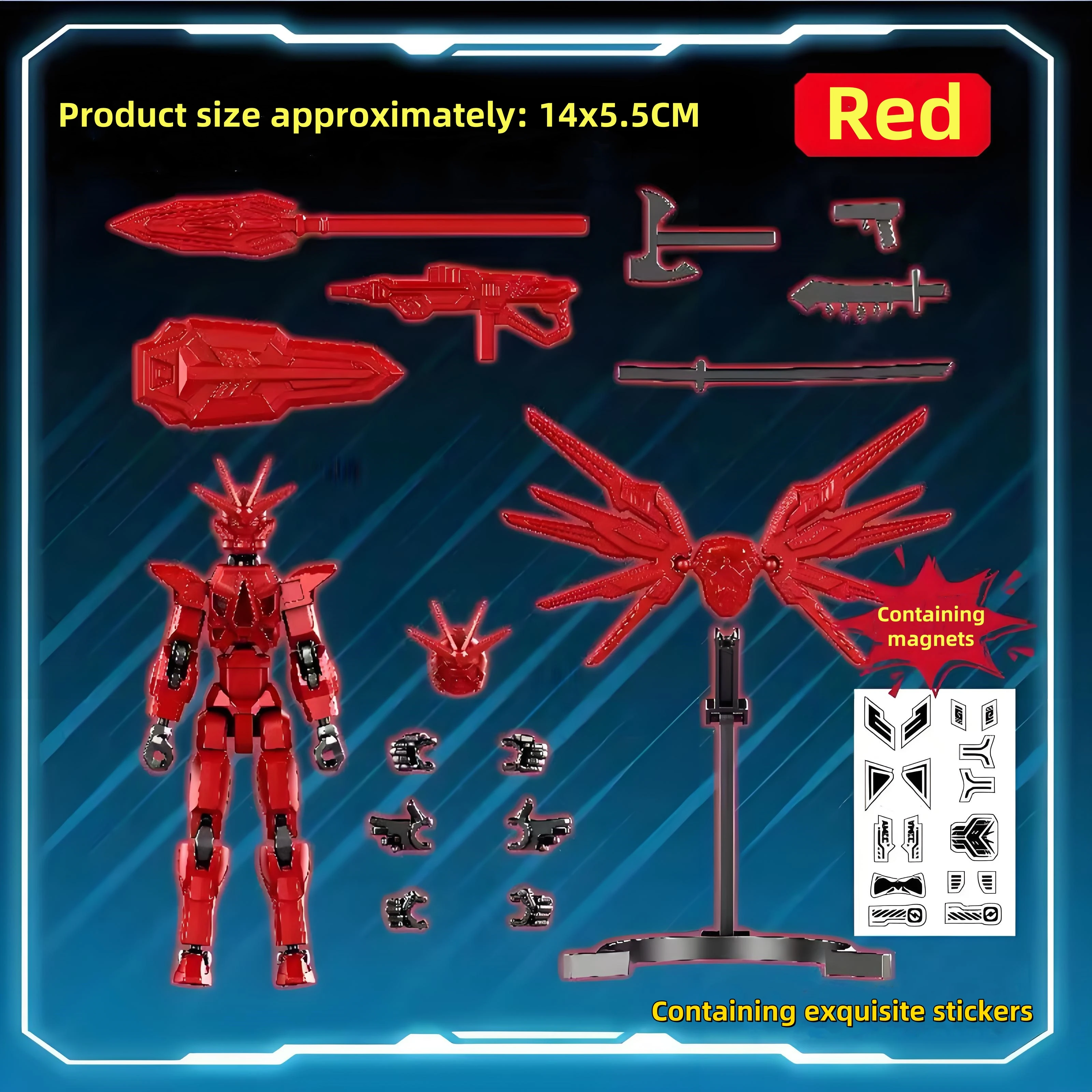 متعدد المفاصل المنقولة Shapeshift روبوت أنيمي عمل الشكل ثلاثية الأبعاد مطبوعة عارضة أزياء دمية لعب الاطفال الكبار ألعاب الوالدين والأطفال #6