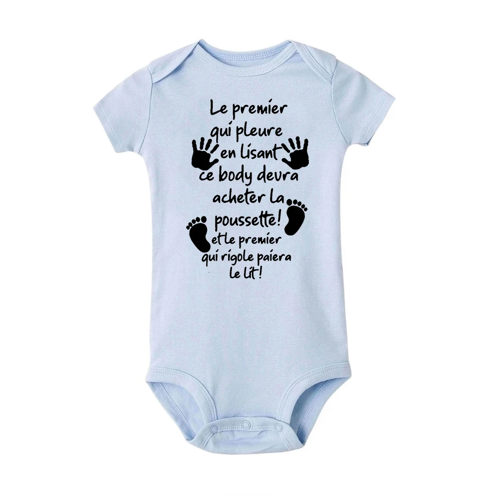 Summer Newborn Bodysuit Funny Baby Jumpsuits Boys Girls Unsex Clothes Short Sleeve Toddler Outfints Letter Print Infant Clothing