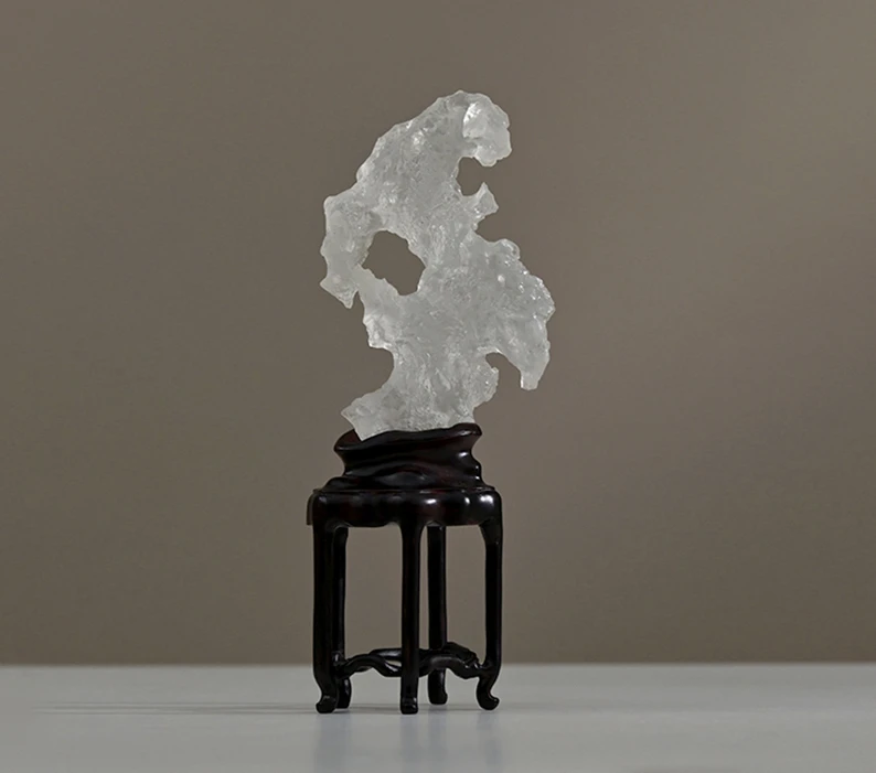 

Modern new Chinese simple transparent study, living room, entryway, desktop decorations