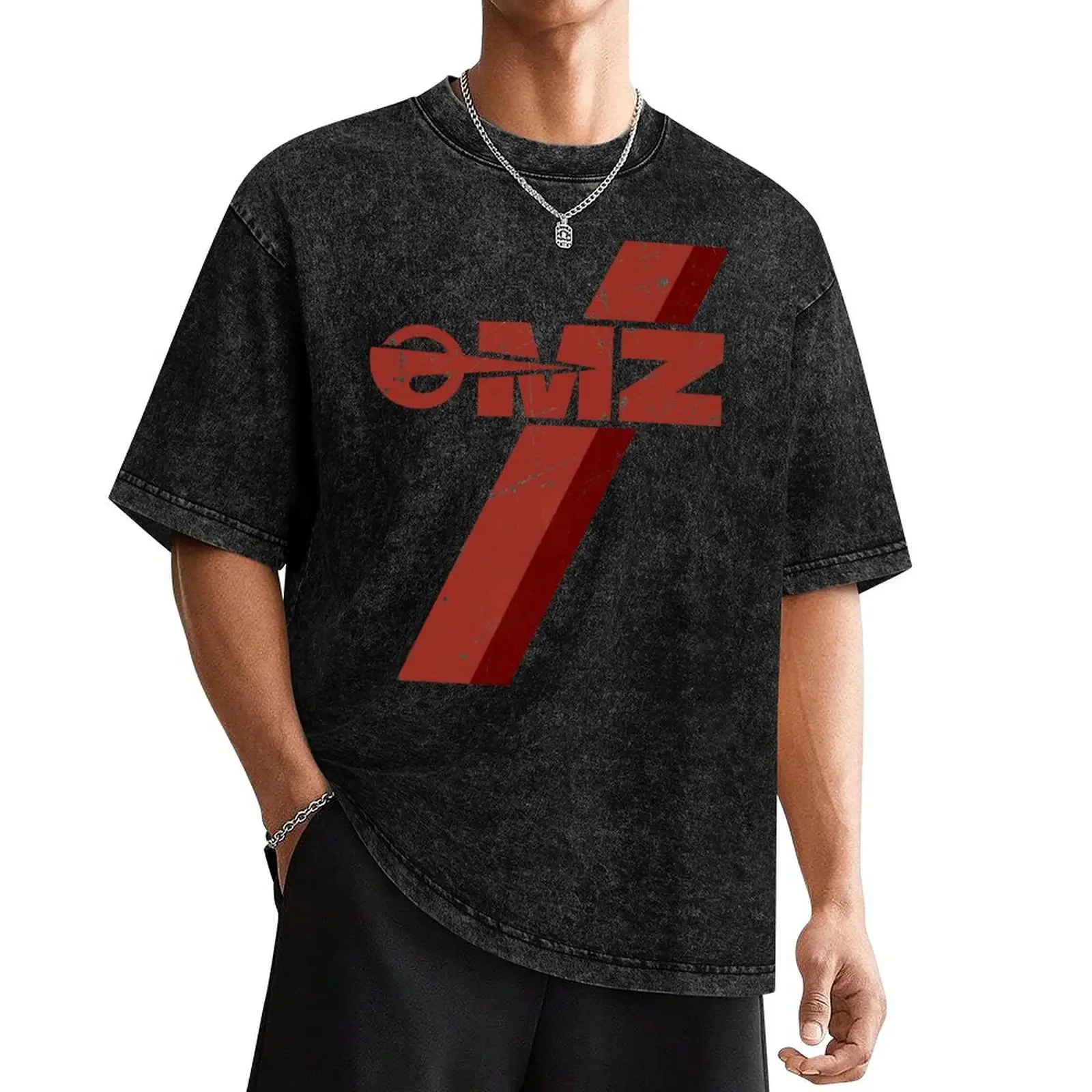 OMZ MZ World Vintage Motorcycle T-Shirt customs quick drying summer clothes fitted t shirts for men