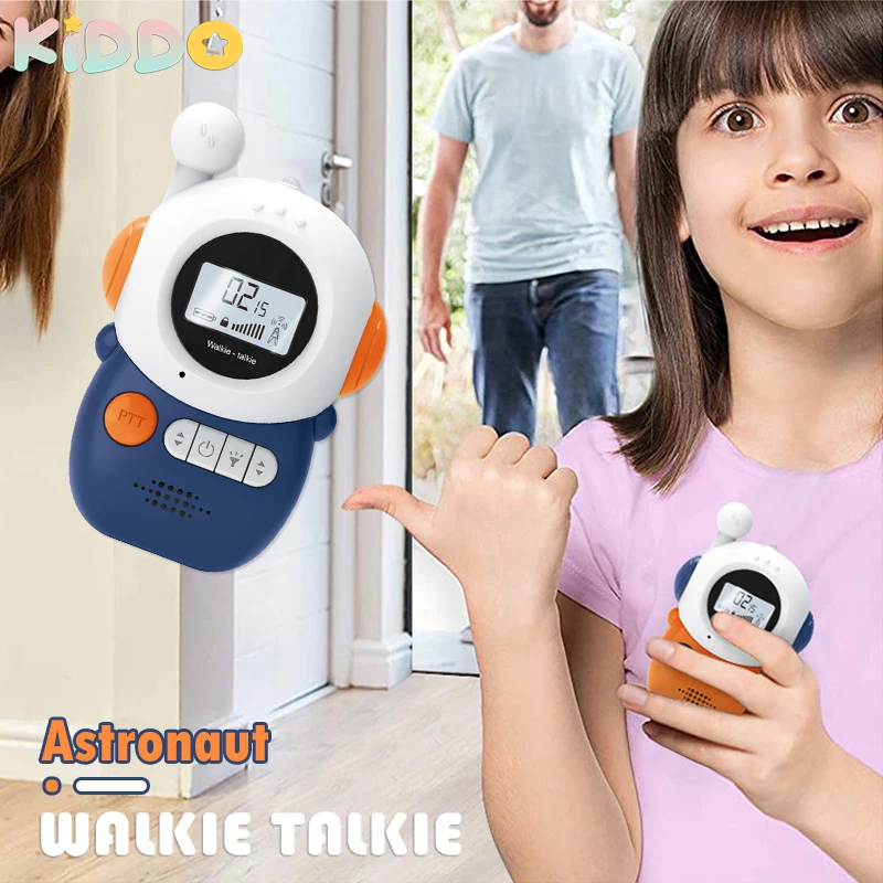 2PCS Walkie Talkie Cartoon Interphone Wireless Kids Mini Children's Handheld Phone Toys Outdoor 3Km Transmission Children's Day