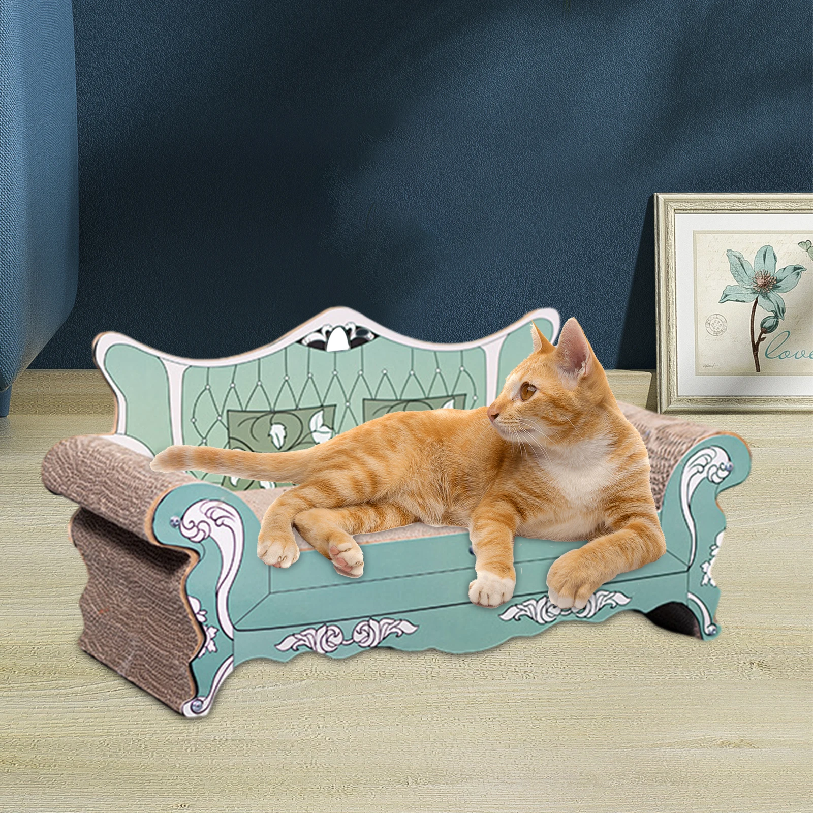 Cat Grabbing Scratchers Cardboard Light Luxury Concubine Sofa Corrugated Paper Cat Sofa Pet Bed Cat Nest Toy Claw Cat