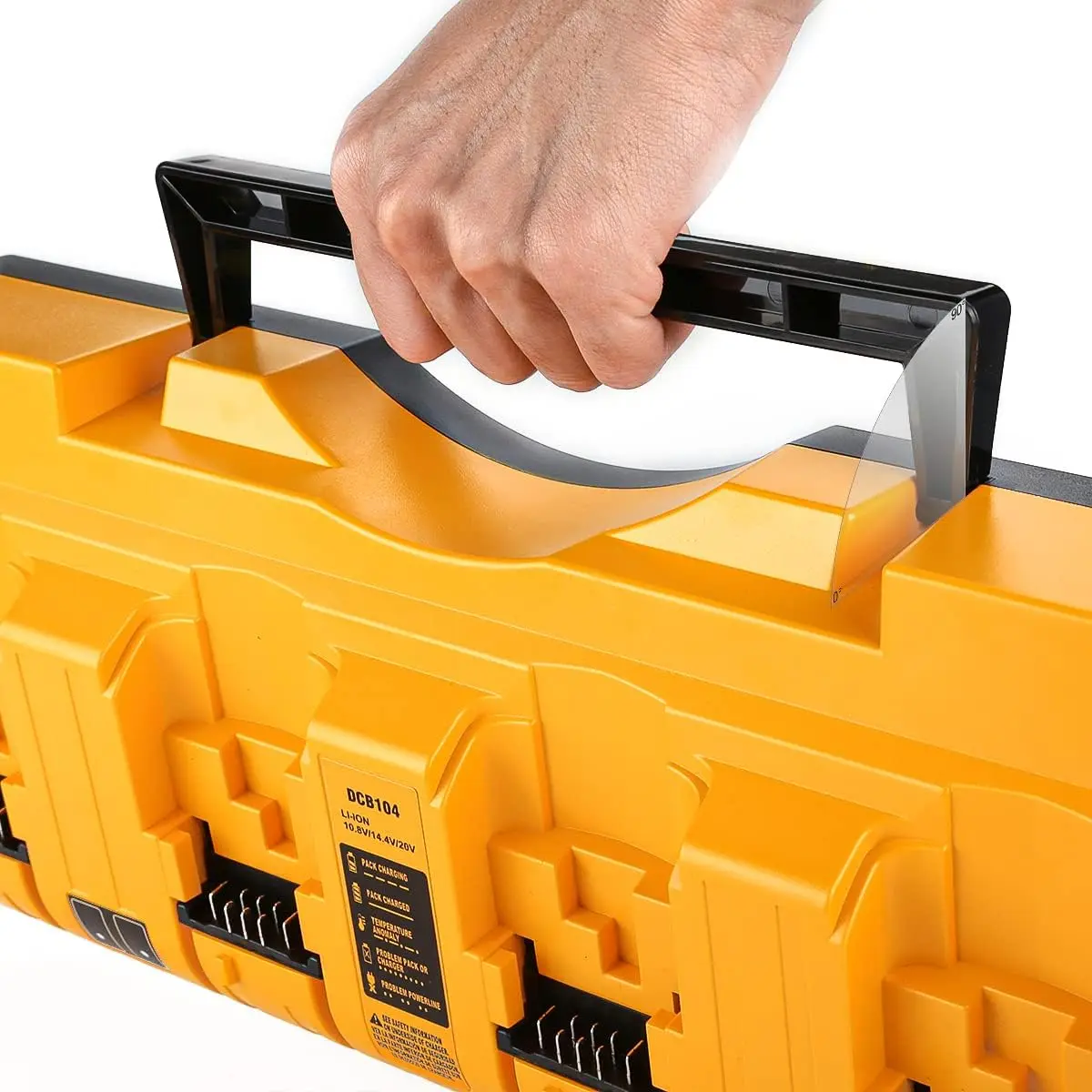 Sostituzione per caricabatteria Dewalt DCB104, compatibile con la stazione di ricarica multibatteria Dewalt 12V 18V, caricabatterie rapido a 4 porte