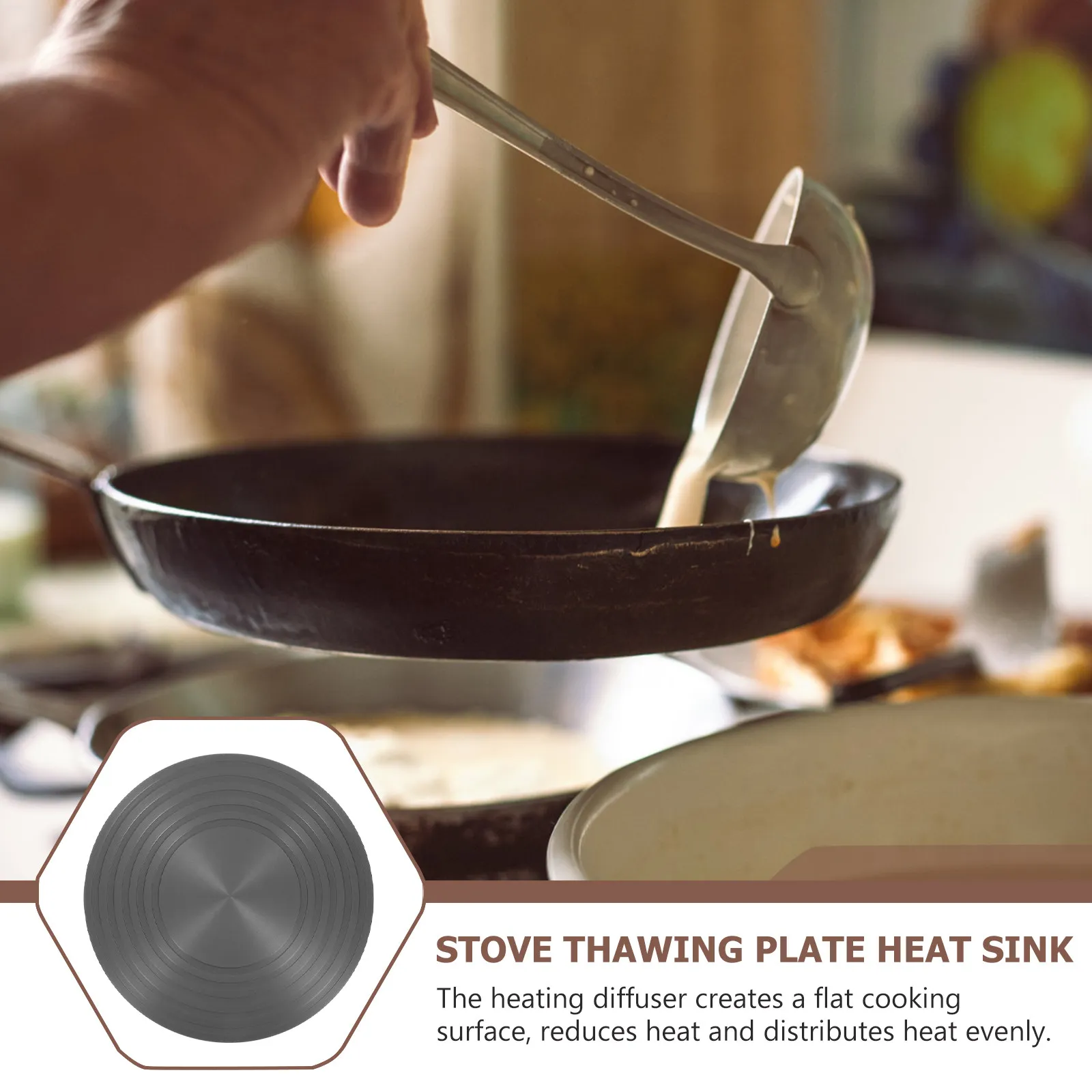 Aluminum Alloy Stove Thawing Plate Heat Diffuser for Gas Induction Cooktops Multi Purpose Cooking Heat Transfer Thermal Guide
