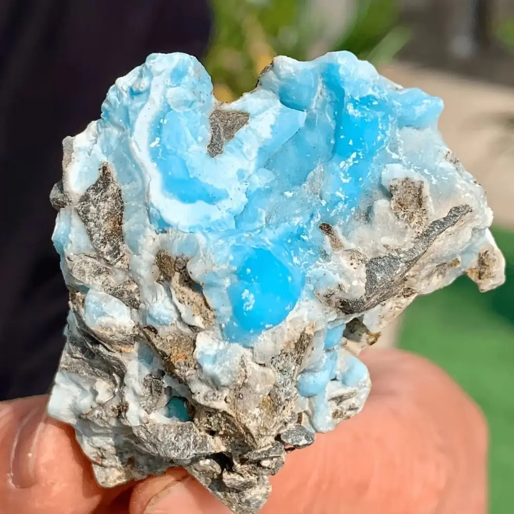 Rare Blue Aragonite Specimen Blue Calcite Mineral Stone Contemporary Home Decor Crystal Collectors & Enthusiasts Gift