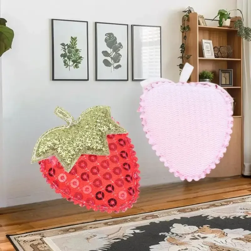 20Pcs 스팽글 딸기 패치 바느질 Appliqued DIY Hiarpin 액세서리에 의류 장식을 봉제