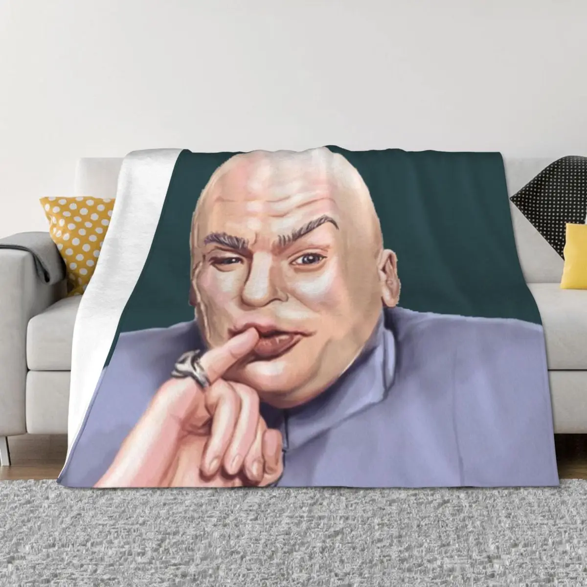 

Dr. Evil (Austin Powers) Throw Blanket Vintage blankets and throws Summer Blankets