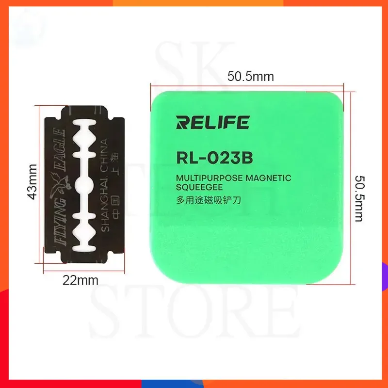 RELIFE RL-023B pala magnetica multiuso per riparazione di telefoni cellulari polarizzatore da taglio rimuovi schermo OCA colla a secco rimuovi schermo