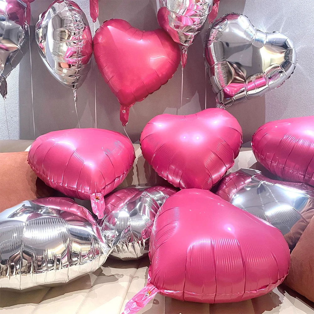 5/10 stücke 18 zoll Herz Liebe Aluminium Folie Ballon Baby Dusche Kind Geburtstag Party Hochzeit Decor Liefert Luft ballons Globos