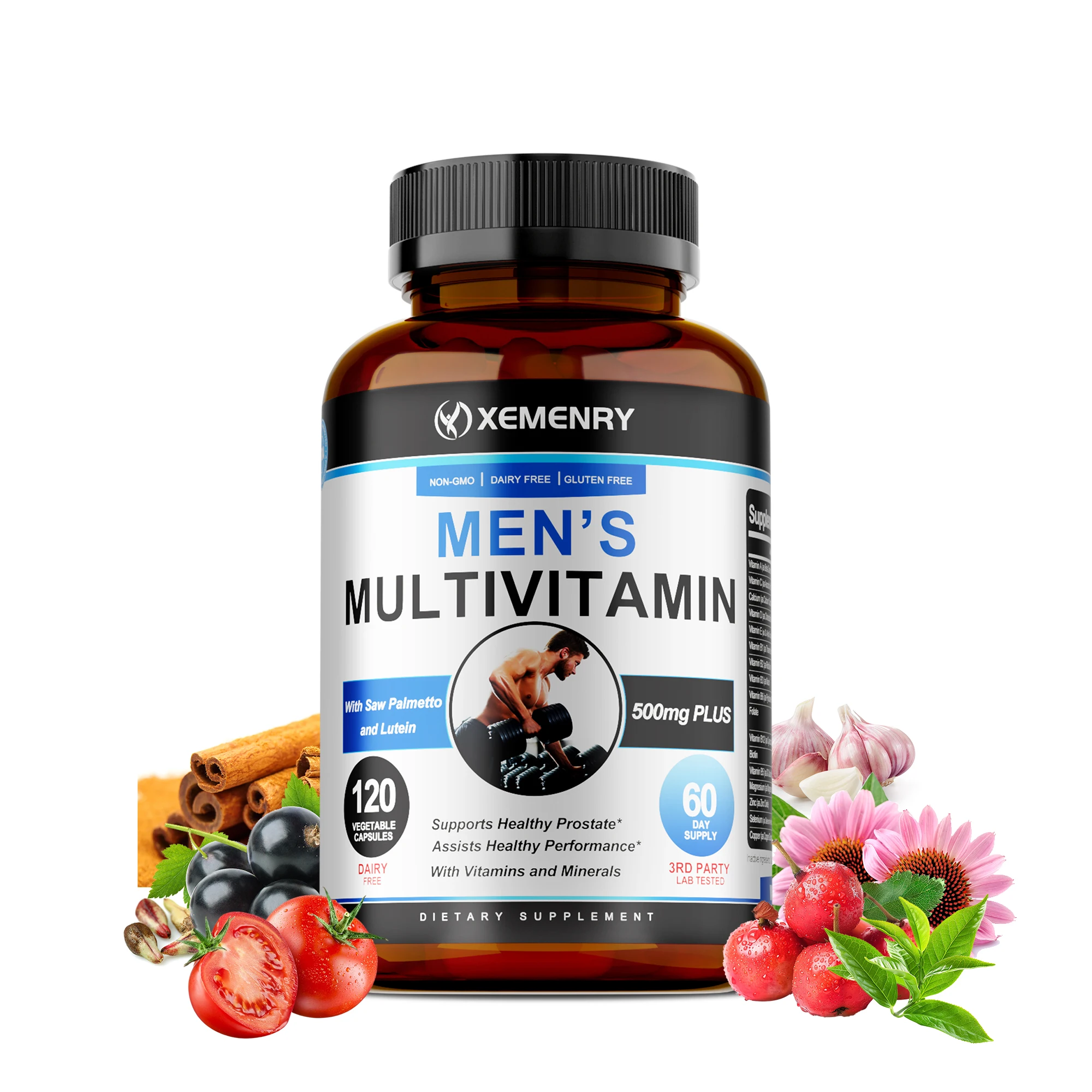 

Men's Multivitamin Supplement - Provides Cognitive Brain Health, Muscle Growth, Energy and Stamina, Enhance Immunity