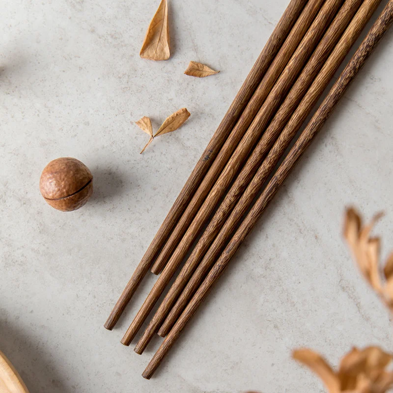 Wholesale High-grade Wooden Chopsticks Wax-free and Unlacquered Round Wood Household or Gift Chinese Style Chopsticks