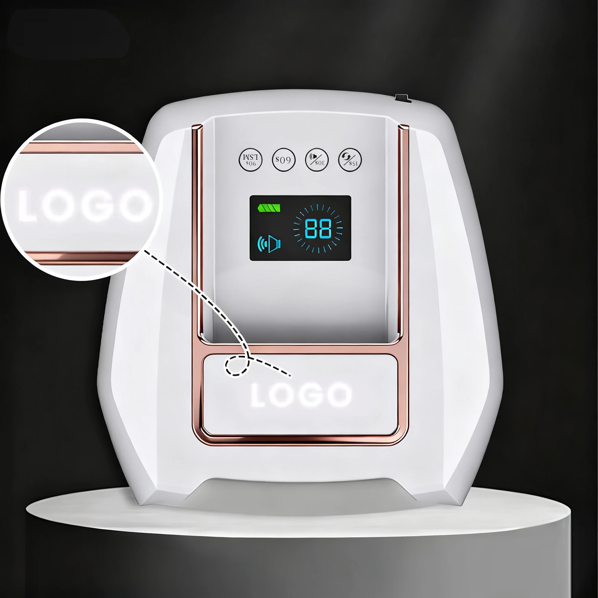 Lámpara LED UV de Alta Potencia de 126w para Uñas, Recargable, Inalámbrica, Secador de Esmalte de Uñas para un Secado Rápido de Todo Tipo de Esmalte en Gel