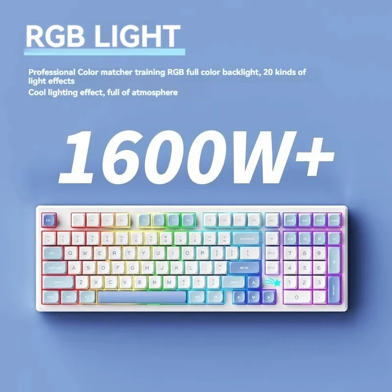 Imagem -04 - Vter Galaxy100 Custom Aluminium Teclado Mecânico Rgb mx Switch Hot Swap Tri-mode sem Fios 2.4g Bluetooth pc Gaming Teclados