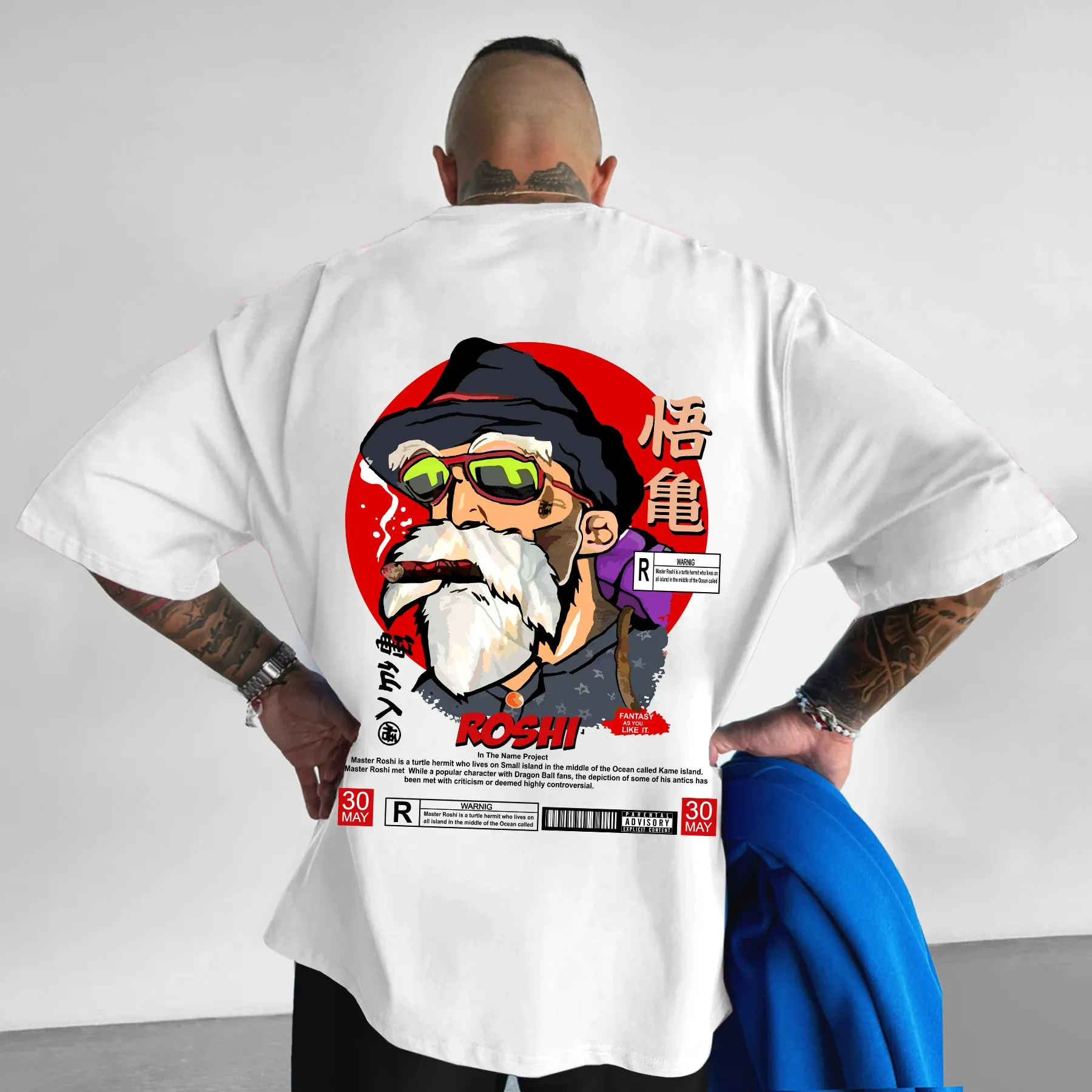 Dragon Ball Anime Goku Camiseta holgada de algodón con estampado de manga corta estilo americano para deportes de verano con cuello redondo para hombres y mujeres
